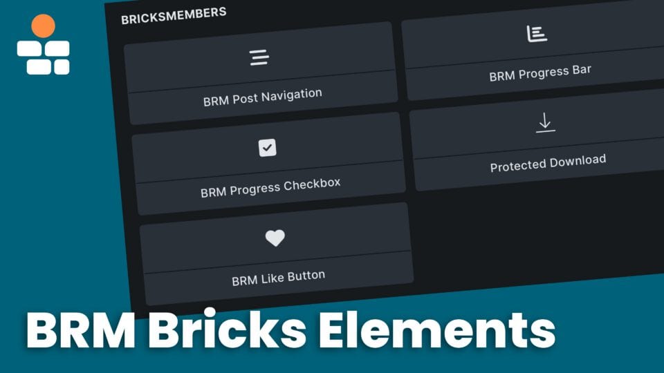 Using BRM Bricks Elements featured image