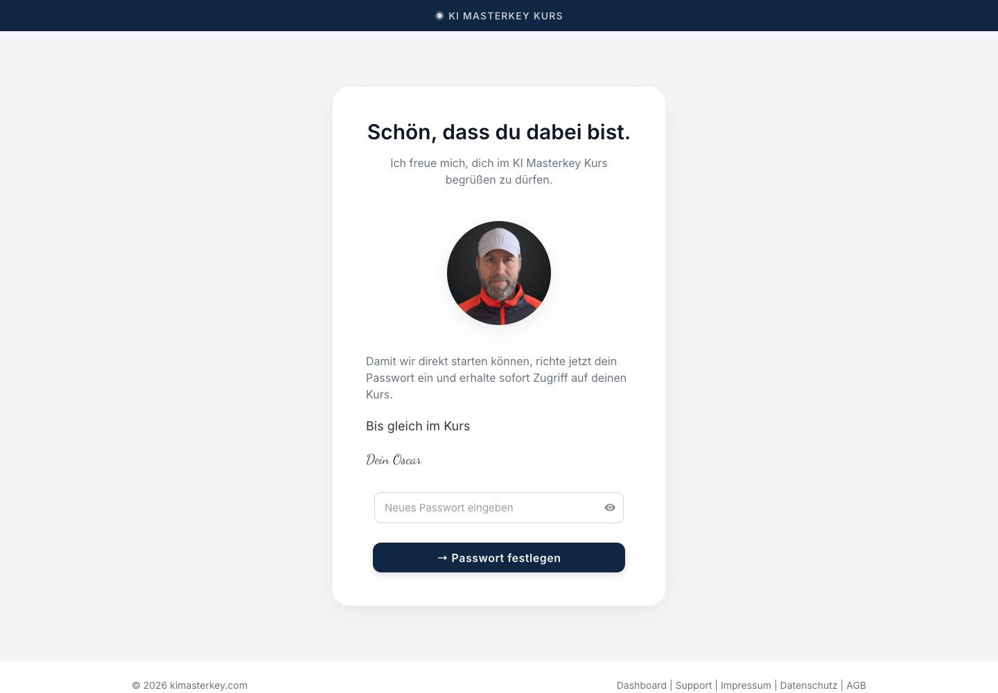 Emails are handled automatically, on events - Front-end screenshot