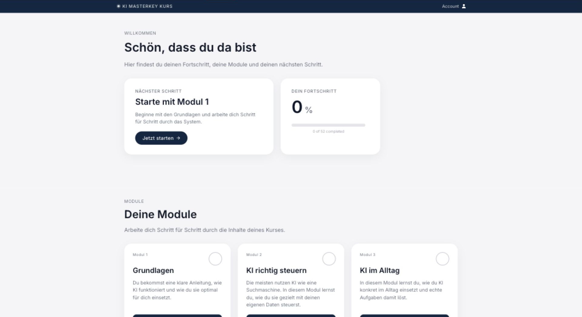 A member area designed in Bricks - Front-end screenshot