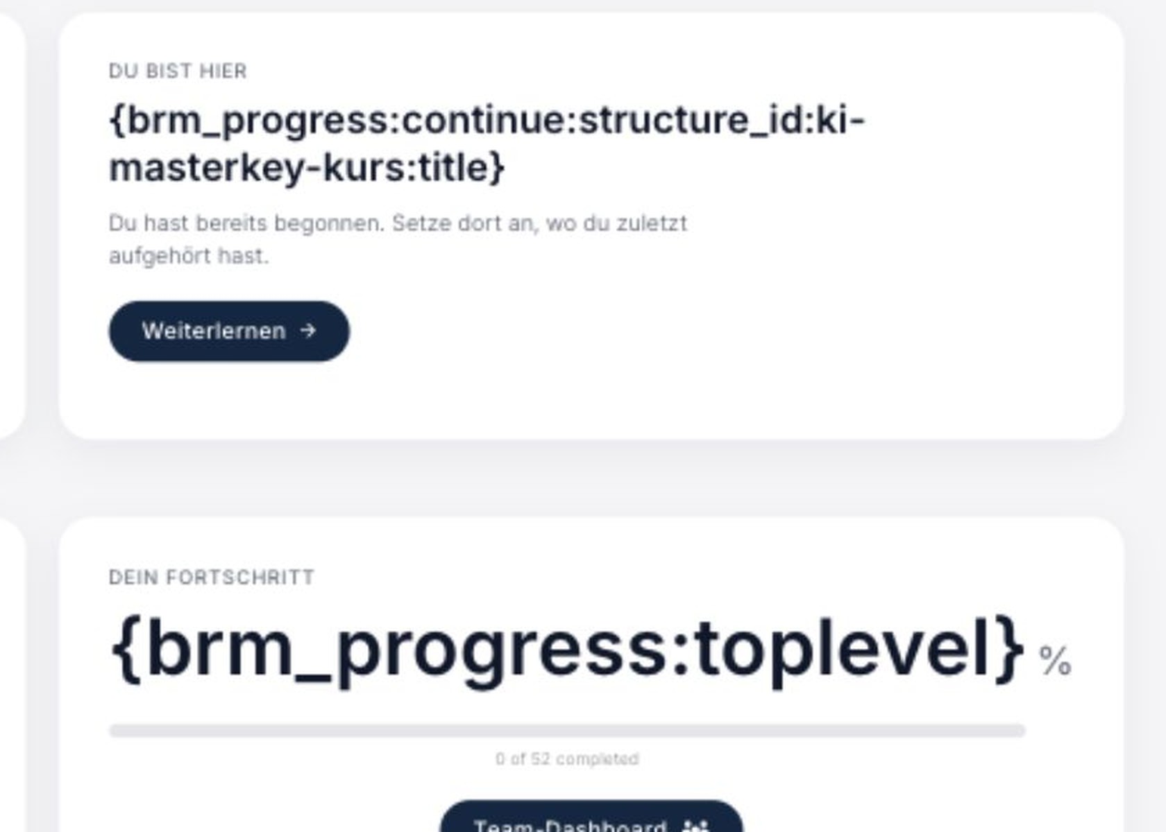 Dashboard cards run on dynamic tags - Built in Bricks screenshot