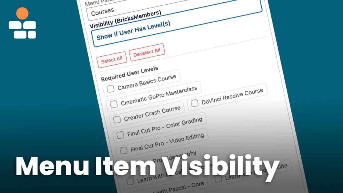 Menu Visibility Control