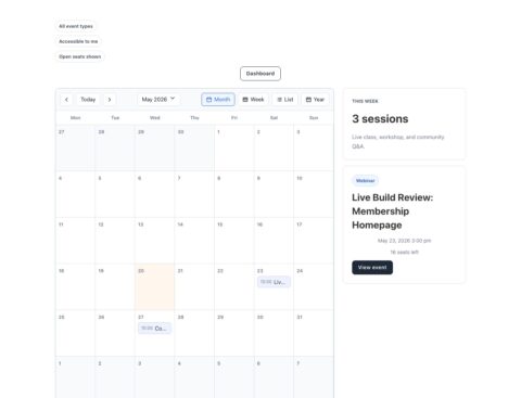 Events Calendar Hub