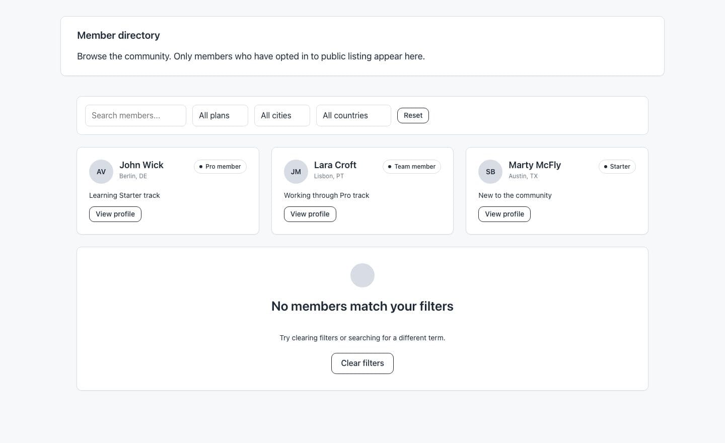 Member Directory