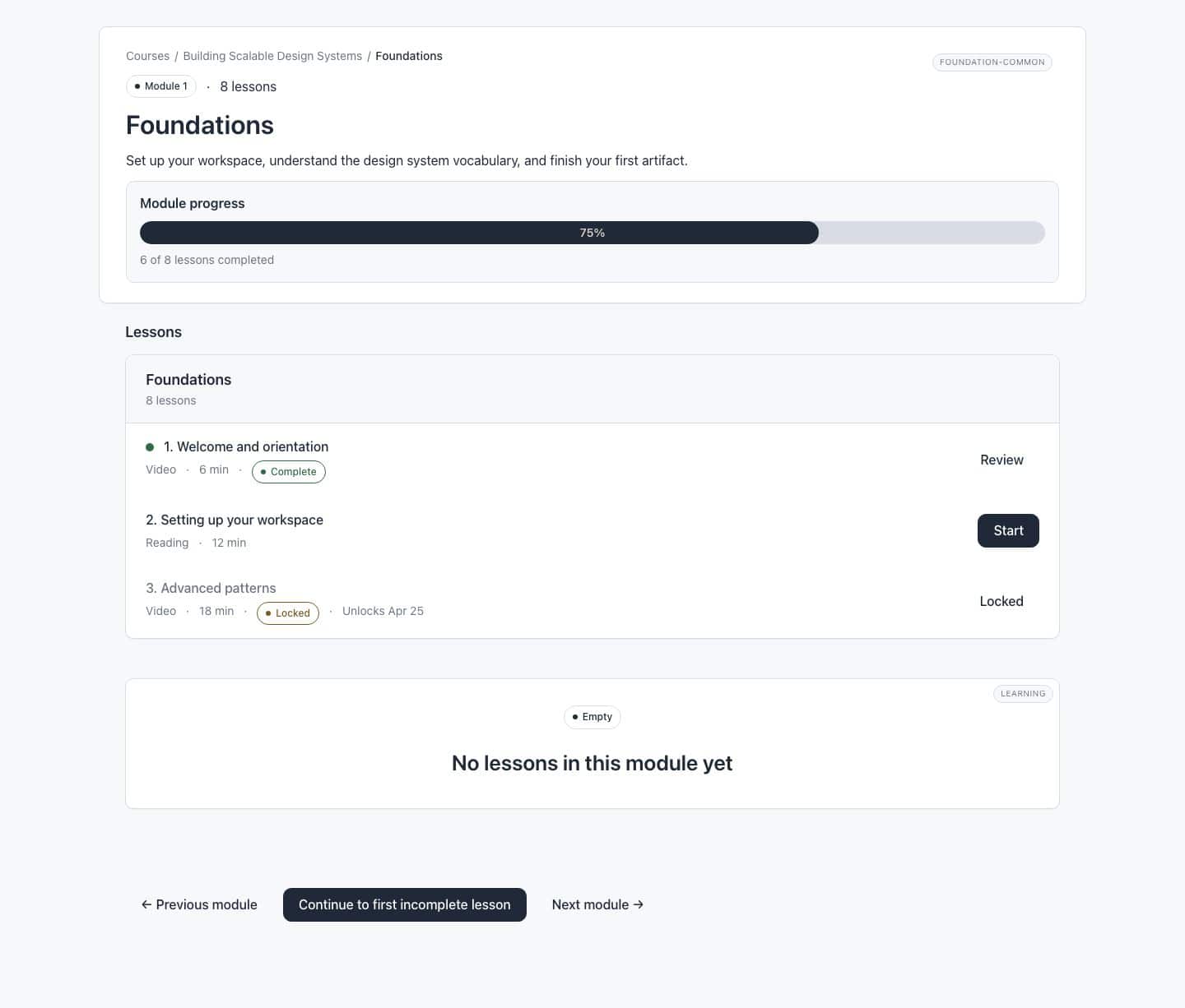 Module overview