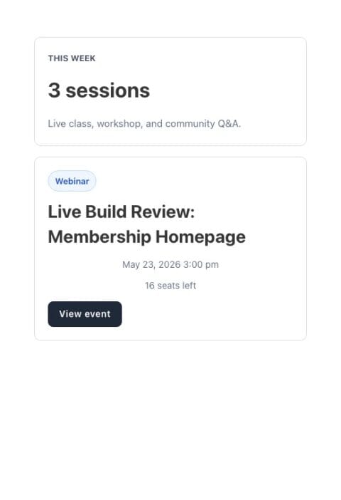 Events Sidebar
