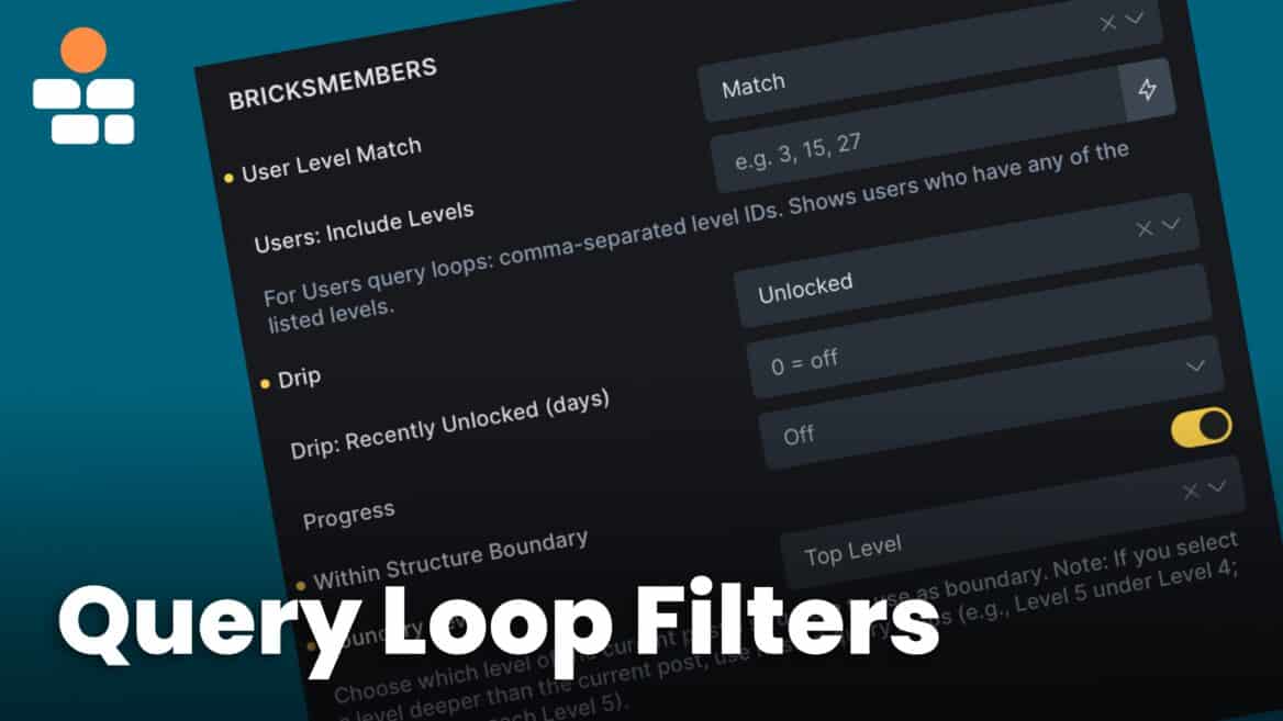 Query Loop Filters for Member Content