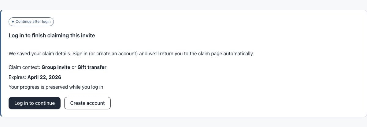 Auth Claim Handoff