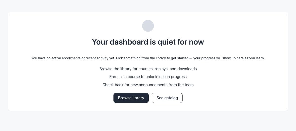 Empty Dashboard