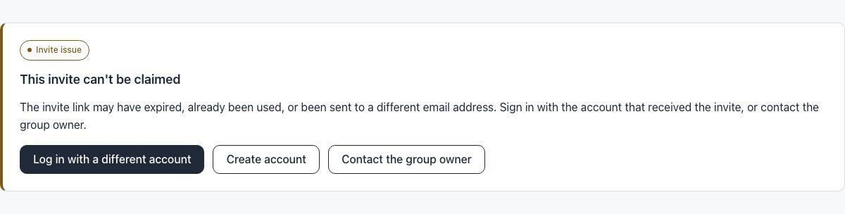 Invite Claimed Error Guest Handoff