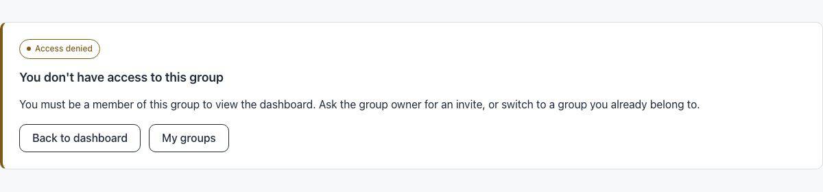Group Member Unauthorized