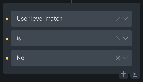 Installation & Setup 2 user level match no